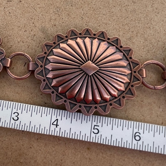 Western Concho Copper-tone Western Boho Statement Chain Concho Belt main image 7
